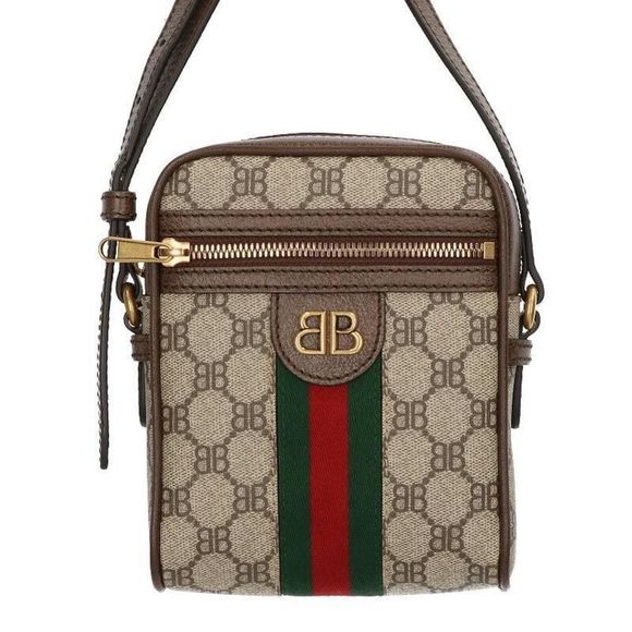 Balenciaga Gucci Zip Bag Hacker Canvas Jacquard Shoulder Bag - Picture 1 of 7